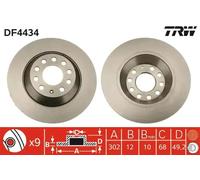 TRW DF4434 Brake disc