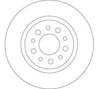 TRW Brake Disc DF4440 - Solid - For Alfa Romeo GT, 147, 156 Sportwagon