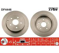 TRW Brake Disc DF4446 – for TOYOTA Corolla Verso 1.6 (2004-2009)