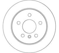 TRW Brake Disc DF4453 - Solid - for Mercedes-Benz A-Class/B-Class (W169/W245) - 2x