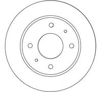 2x Brake disc solid DF4463 TRW for SMART MITSUBISHI