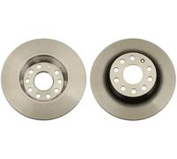 2x Brake disc solid DF4558 TRW for VW SEAT SKODA AUDI