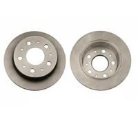 2x Brake disc solid DF4752 TRW for FIAT PEUGEOT CITROËN