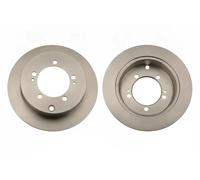 2x Brake disc solid DF4845 TRW for MITSUBISHI CHRYSLER