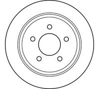 2x Brake disc solid DF4878 TRW for JEEP WRANGLER GRAND CHEROKEE