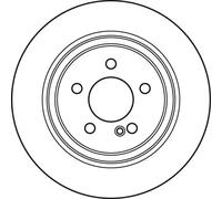 2x Brake disc solid DF4915 TRW for MERCEDES-BENZ S-CLASS SL