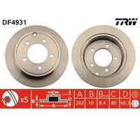 TRW Brake Disc DF4931 – Fits Dodge Avenger 2 (2007-2011) – 1 pc