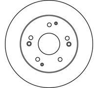 1X Brake disc TRW DF6026 for CIVIC VII Hatchback (EU, EP, EV) 2 2001-2005