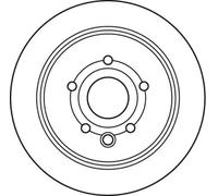 2x Brake disc solid DF6052 TRW for LEXUS IS II