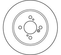 2x Brake disc solid DF6122 TRW for SUZUKI SWIFT III