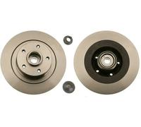 2x Brake disc solid DF6126BS TRW for RENAULT LAGUNA Coupe