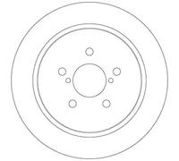 2x Brake disc solid DF6290 TRW for SUBARU OUTBACK LEGACY IV LEGACY IV Estate