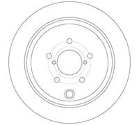 2x Brake disc solid DF6306 TRW for SUBARU TOYOTA