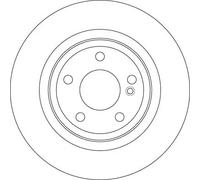 2x Brake disc solid DF6358 TRW for MERCEDES-BENZ SLK SLC