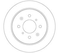 TRW Brake Disc DF6378 - Rear - Honda Jazz III/IV, City (42510-TG5-H00 / 42510-TF0-000)
