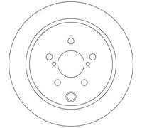 2x Brake disc solid DF6503 TRW for SUBARU XV IMPREZA Saloon FORESTER