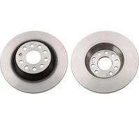 2x Brake disc solid DF6504 TRW for SEAT AUDI VW SKODA