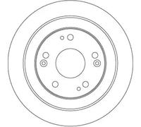 TRW Brake disc DF6526 276 10 5 5 solid Painted HONDA: CIVIC 9, CIVIC 9 Tourer