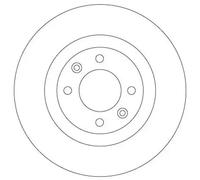2x Brake disc solid DF6632 TRW for CITROËN PEUGEOT DS