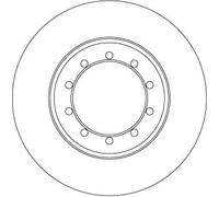 2x Brake disc solid DF6711 TRW for FORD TRANSIT Bus TRANSIT Van