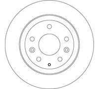 2x Brake disc solid DF6807 TRW for MAZDA CX-3