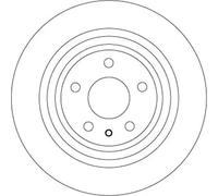 2x Brake disc solid DF6809 TRW for FORD MONDEO V Saloon MONDEO V Hatchback