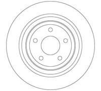 2x Brake disc solid DF6872 TRW for FORD FOCUS III FOCUS IV FOCUS IV Turnier