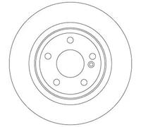 2x Brake disc solid DF6886 TRW for INFINITI Q30 QX30