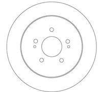 2x Brake disc solid DF6909 TRW for MITSUBISHI GRANDIS