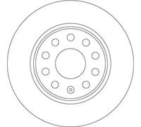 2x TRW DF6952 Rear Brake Discs Audi Q2 Seat Leon Skoda Octavia VW T-Roc