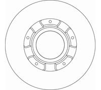 2x Brake disc solid DF6963S TRW for FORD TOURNEO CUSTOM V362 Bus