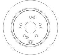 2x Brake disc solid DF7374 TRW for HONDA CR-V III CR-V IV CR-V Mk II