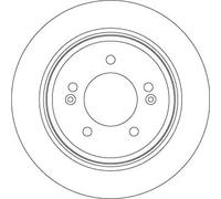 2x Brake disc solid DF7953 TRW for KIA HYUNDAI