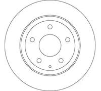 TRW Brake Disc DF8115 – Rear Solid Painted – Fits Mazda 6 Saloon & Estate