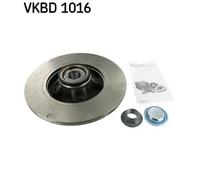 2x Brake disc solid VKBD 1016 SKF for CITROËN PEUGEOT DS