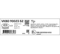 2x Brake disc solid VKBD 90023 S2 SKF for SEAT VW AUDI SKODA