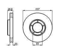 BOSCH 0986478397 Brake Disc Front Fits Toyota Dyna Dyna 100 Hilux Hiace VW Taro