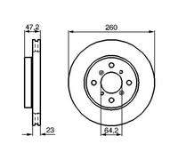 2x Brake disc Vented 0 986 478 415 BOSCH for HONDA PRELUDE Mk IV PRELUDE Mk V