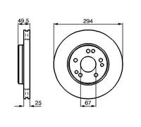 2x Brake disc Vented 0 986 478 428 BOSCH for MERCEDES-BENZ E-CLASS E-CLASS Coupe