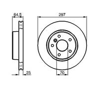 2x Brake disc Vented 0 986 478 483 BOSCH for LAND ROVER RANGE ROVER Mk II