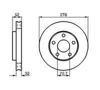 2x Brake disc Vented 0 986 478 486 BOSCH for OPEL SINTRA