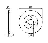 Bosch Brake Disc 0 986 478 491 – Vented – Fits Toyota