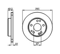2x Brake disc Vented 0 986 478 525 BOSCH for MERCEDES-BENZ E-CLASS 124 Saloon
