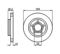 2x Brake disc Vented 0 986 478 574 BOSCH for AUDI A8 D2