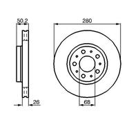 Bosch BD522 Brake discs - ECE-R90 certified - 1 set of 2 discs