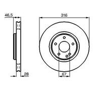 2x Brake disc Vented 0 986 478 625 BOSCH for MERCEDES-BENZ C-CLASS E-CLASS CLK