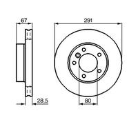 2x Brake disc Vented 0 986 478 691 BOSCH for JAGUAR DAIMLER