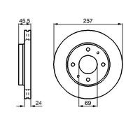 2x Brake disc Vented 0 986 478 774 BOSCH for HYUNDAI LANTRA Mk II COUPE I