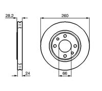 Bosch Brake Disc 0 986 478 830 - Vented for Peugeot 406 (1996-2004)