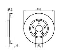 BOSCH 0 986 478 858 Brake disc